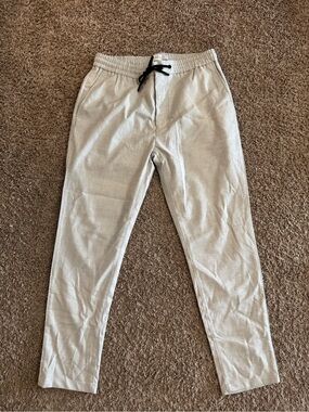 Topman Light Beige plaid Drawstring Chinos